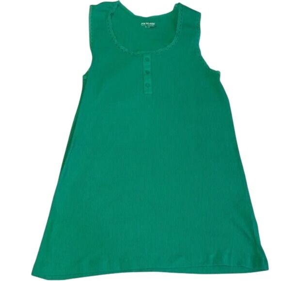 Joe Boxer Tops - Joe Boxer Womens Green Ribbed Tank Top Lace Trim Sleeveless XL 100% Cotton Casua